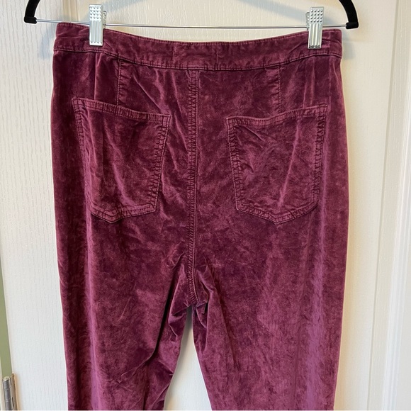 Free People Purple Microsuede Velvet Flare Bell Bottoms Size 31 We the Free - Picture 6 of 13